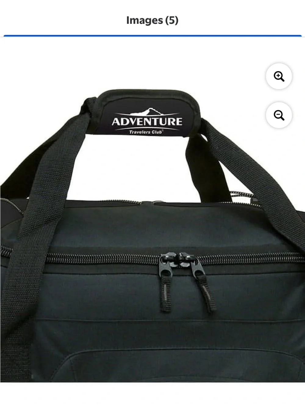 Black Rolling Duffel Bag for Men